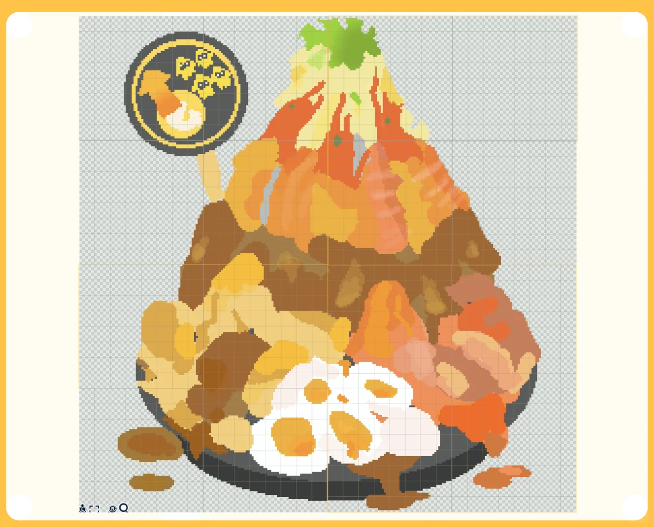 トモコレ アムダイザン山頂デザインシート（料理ボーナス付き） — トモダチライフ DIY 図案（2枚目）