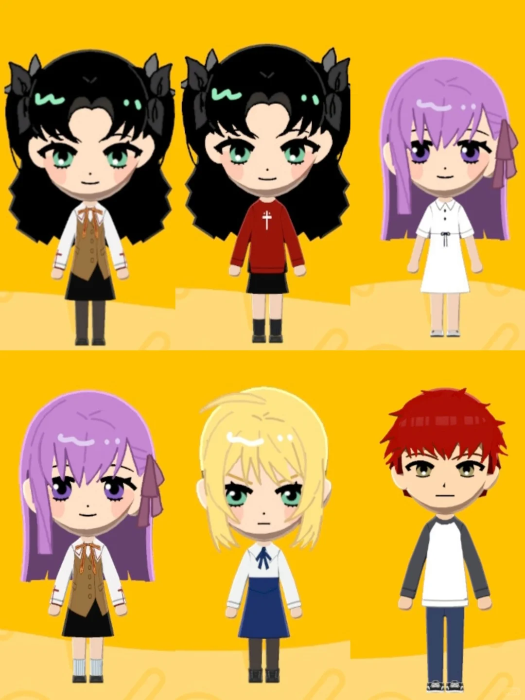 Motifs pour uniforme scolaire et tenue casual d'Altria — Tomodachi Life motif DIY