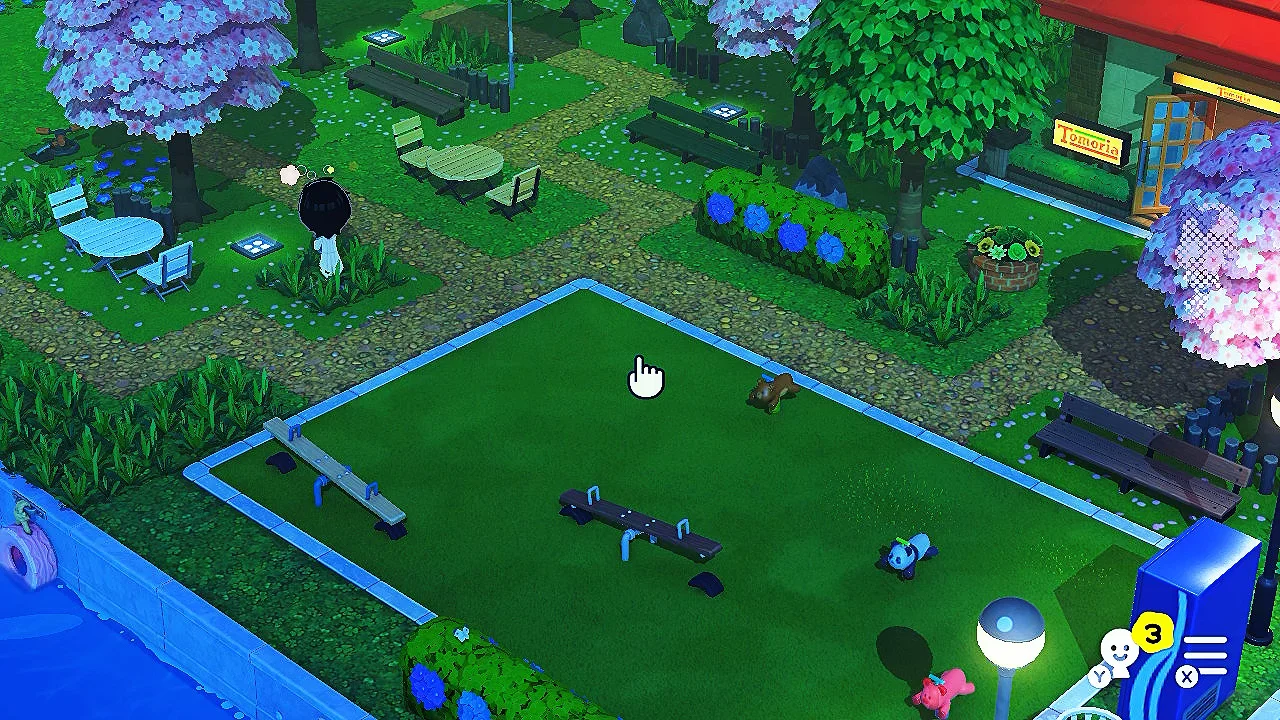 Aménagement de l'île façon forêt avec feuille de motif en grille incluse — Tomodachi Life motif DIY (image 4)