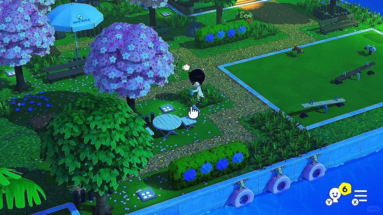 Aménagement de l'île façon forêt avec feuille de motif en grille incluse — Tomodachi Life motif DIY (image 5)