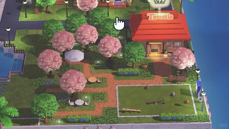 Aménagement de l'île façon forêt avec feuille de motif en grille incluse — Tomodachi Life motif DIY (image 7)
