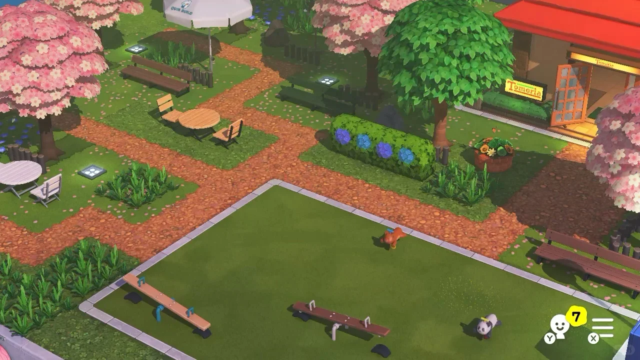 Aménagement de l'île façon forêt avec feuille de motif en grille incluse — Tomodachi Life motif DIY (image 9)
