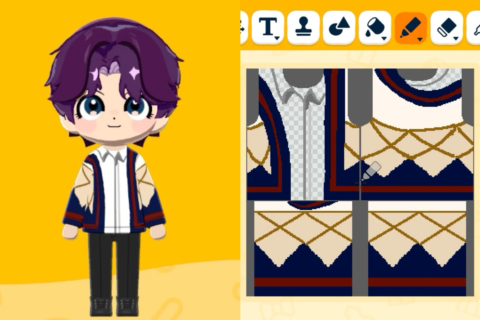 Asymmetric Romantic Fish Design for Tomodachi Life — Tomodachi Life DIY pattern