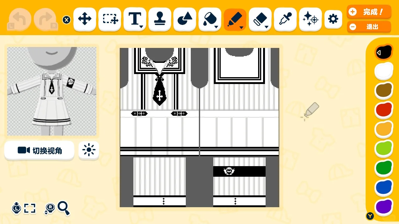 授業中に描いたコーデ数着 — トモダチライフ DIY 図案（2枚目）