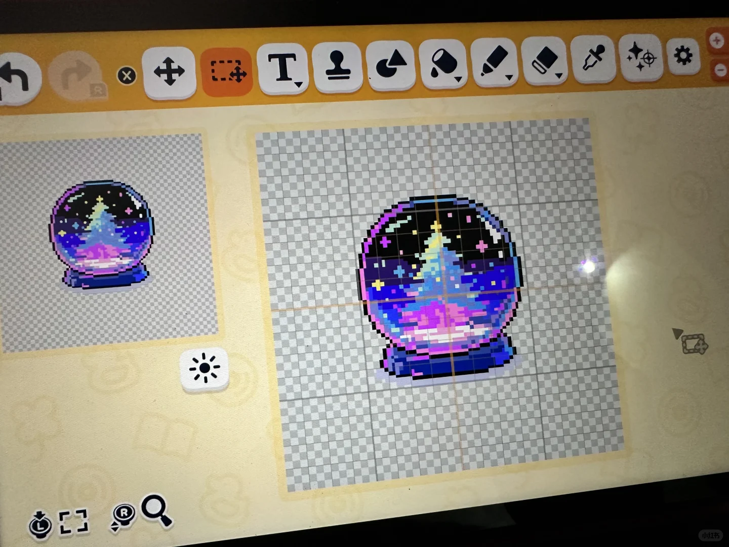 トモコレ（トモダチコレクション わくわく生活）で夜空の水晶玉を手描きする方法 — トモダチライフ DIY 図案