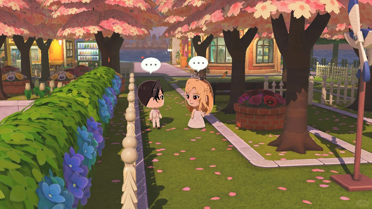 Grande île avec quartier commercial en construction — Tomodachi Life motif DIY (image 14)