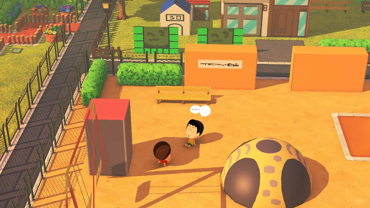 Grande île avec quartier commercial en construction — Tomodachi Life motif DIY (image 16)