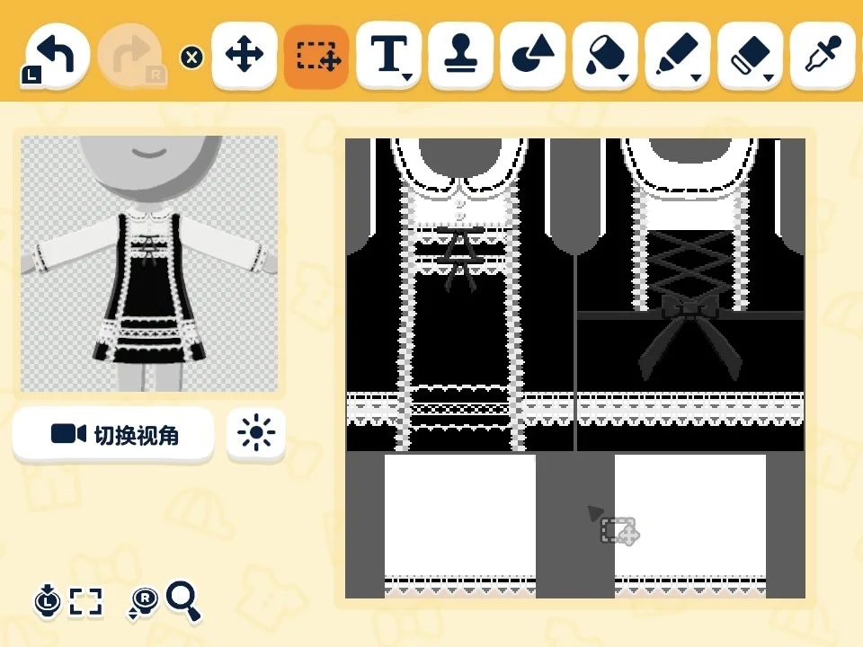トモコレ初心者向けレースワンピースデザインシート — トモダチライフ DIY 図案（4枚目）