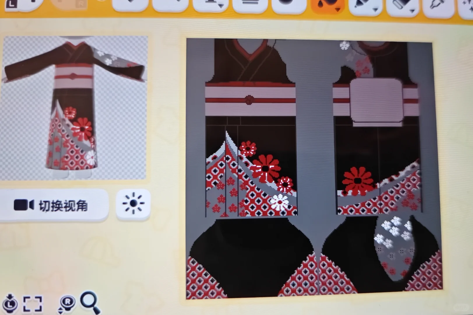 ギャングスター貴族着物 — ペイントバケツ法 — トモダチライフ DIY 図案（4枚目）