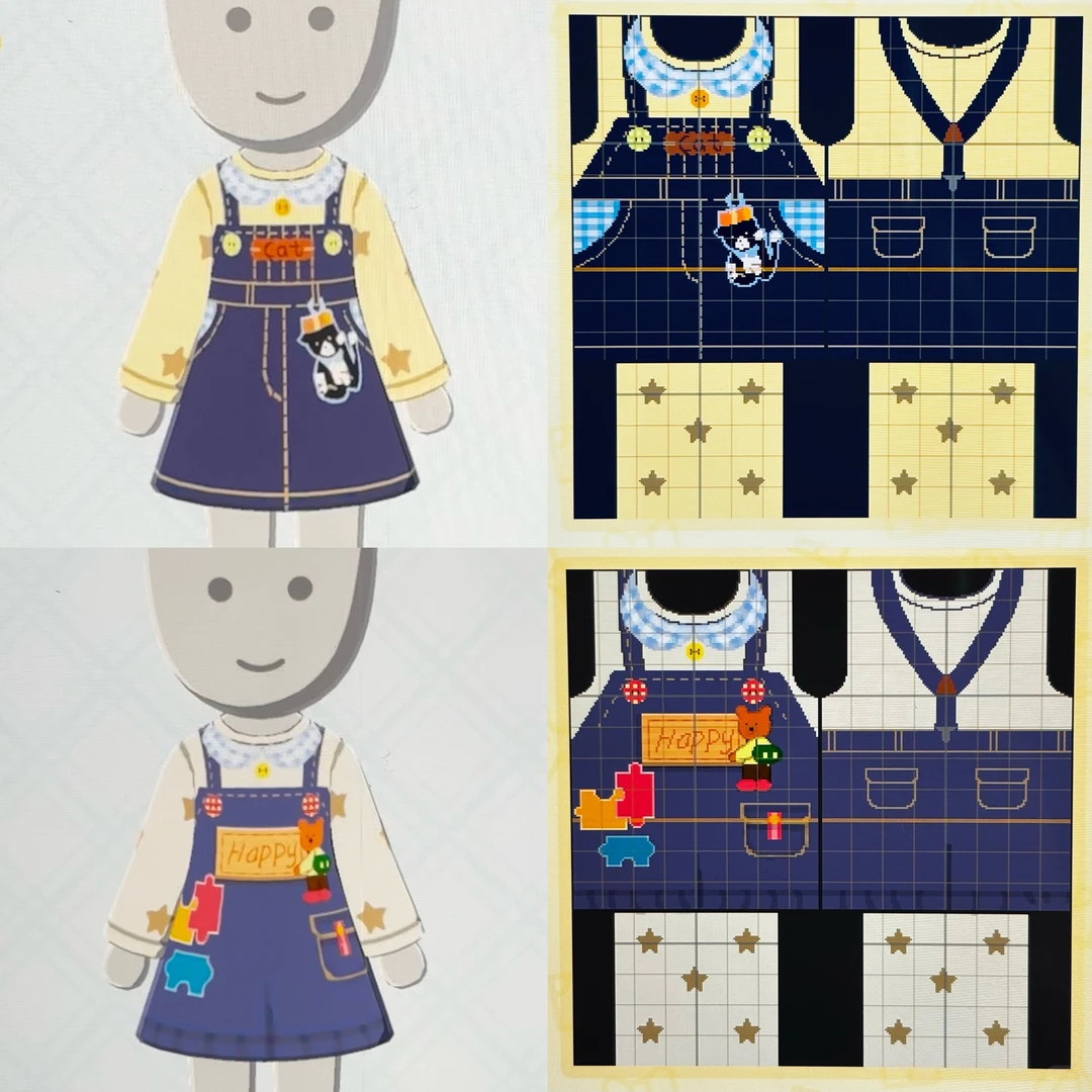 Small Outfit Drawn Last Night — Tomodachi Life DIY pattern