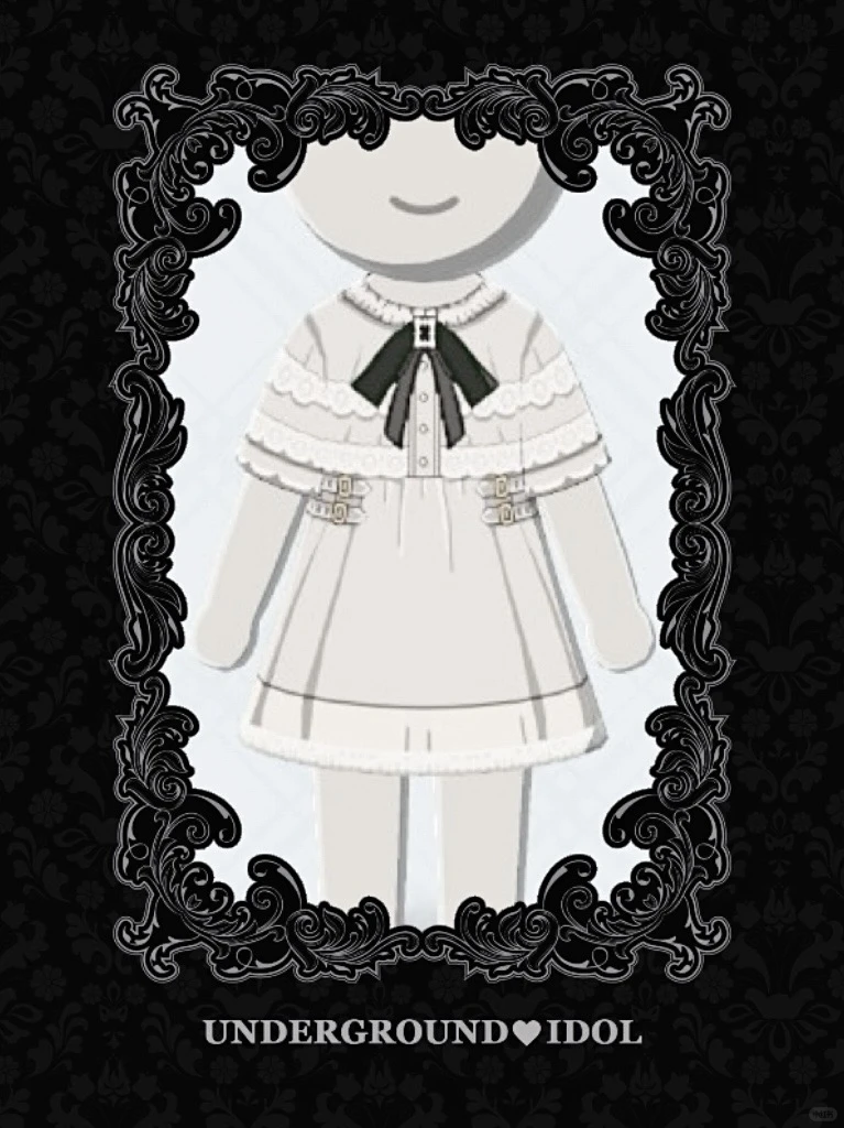 Black and White Cape Skirt with Color Palette — Tomodachi Life DIY pattern