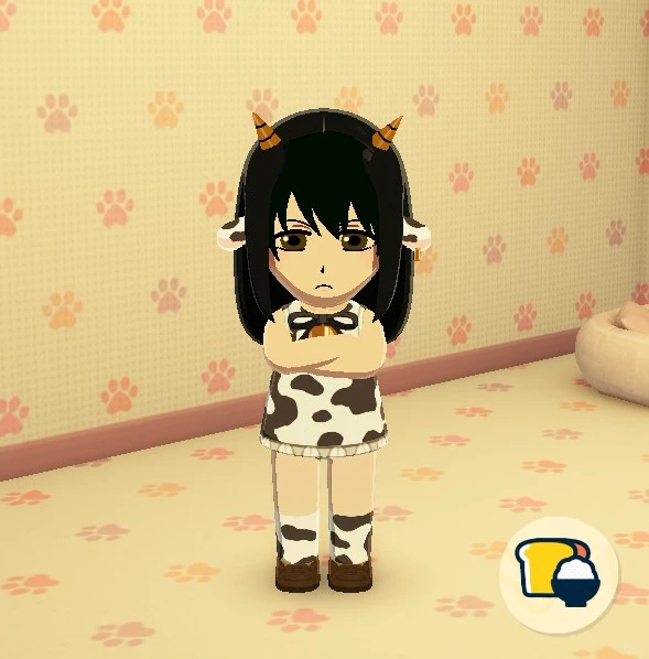 Tenue de vache avec feuille de motif — Tomodachi Life motif DIY (image 1)