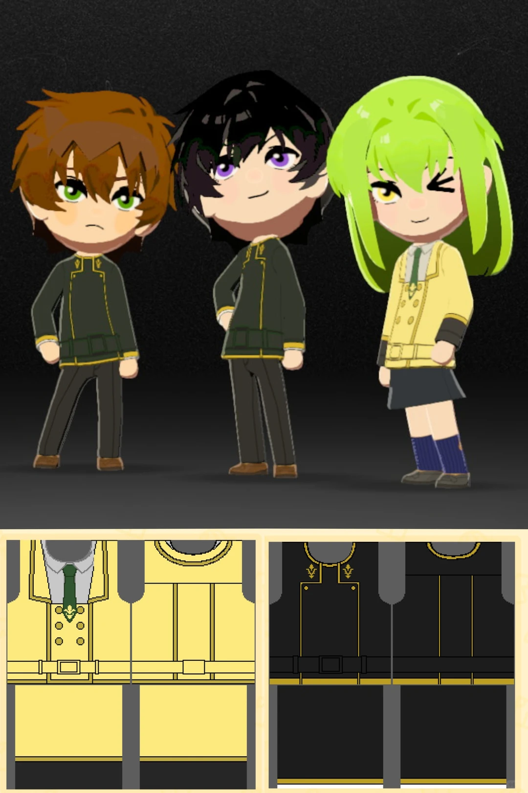 Ashford Academy School Uniform Pattern — Tomodachi Life DIY pattern
