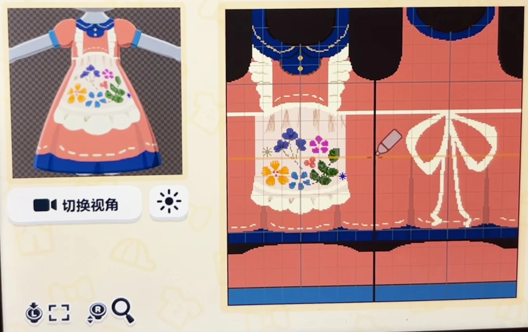 春の花柄パターン — トモコレ用 — トモダチライフ DIY 図案（3枚目）