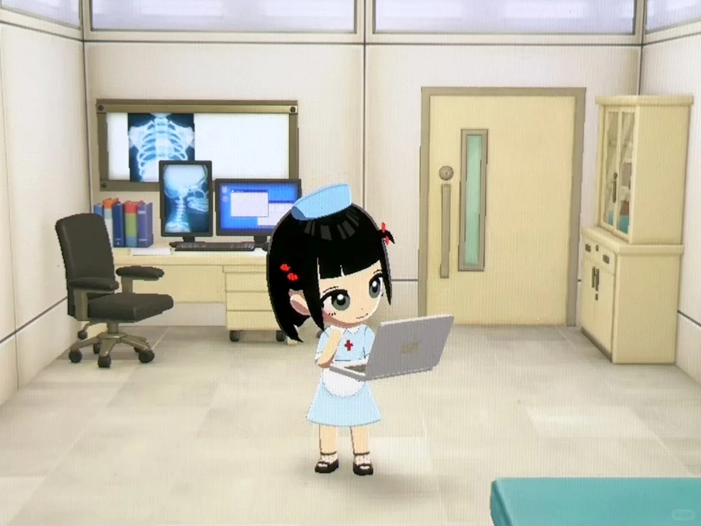 水色のナース服デザインシート — トモダチライフ DIY 図案（2枚目）