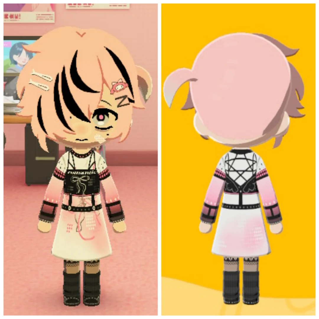 Qingya Layered Halter Dress Pattern — Tomodachi Life DIY pattern