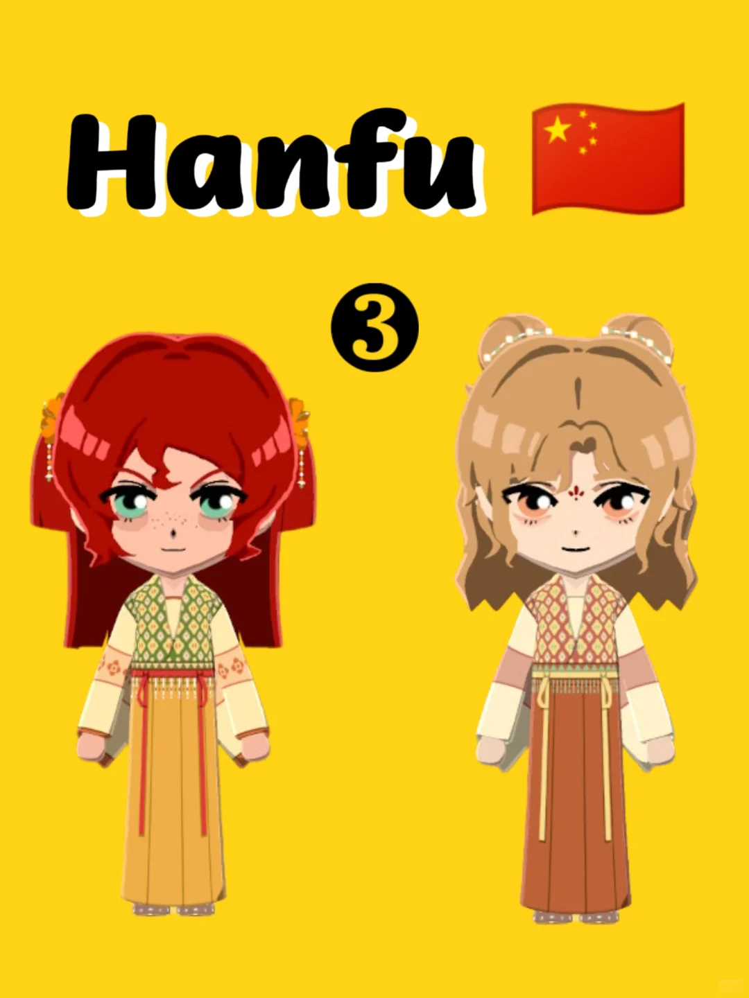 Tang Dynasty Hanfu: Pepper Flower Design — Tomodachi Life DIY pattern