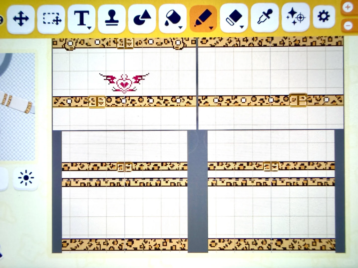 ヒョウ柄＆黒ストラップコーデのデザインシート — トモダチライフ DIY 図案（3枚目）