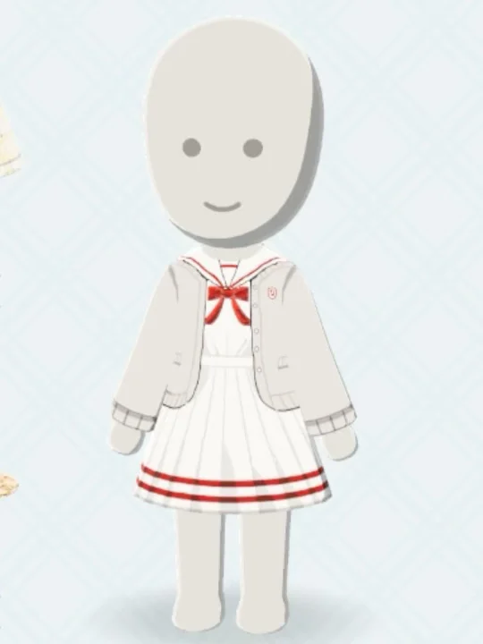 Motif de robe cardigan style académique — Tomodachi Life motif DIY (image 2)