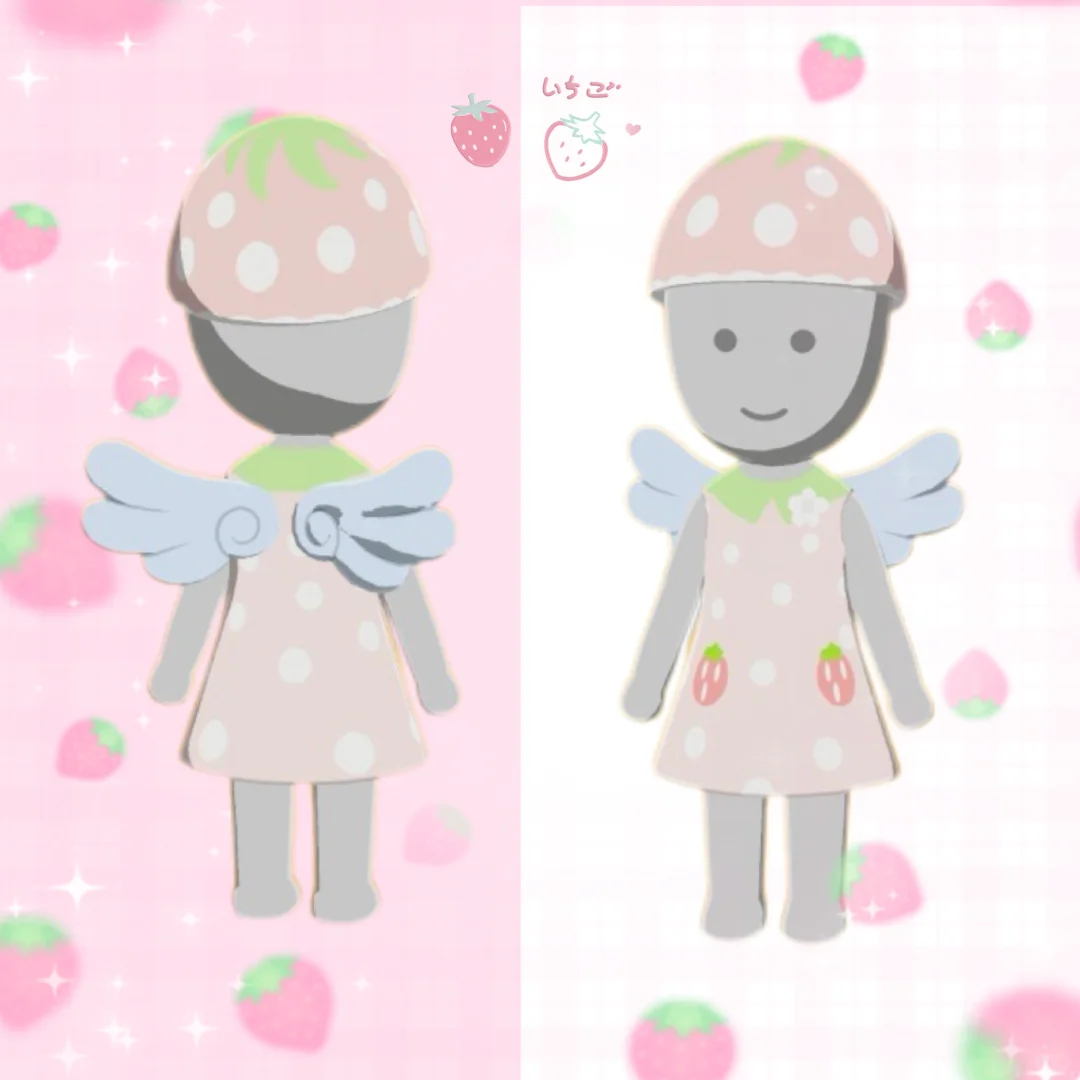 Super Easy Cute Strawberry Outfit Set — Tomodachi Life DIY pattern