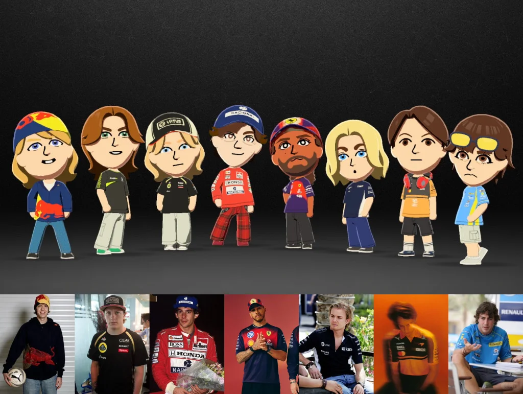 F1 Team Uniform Pattern Collection — Tomodachi Life DIY pattern