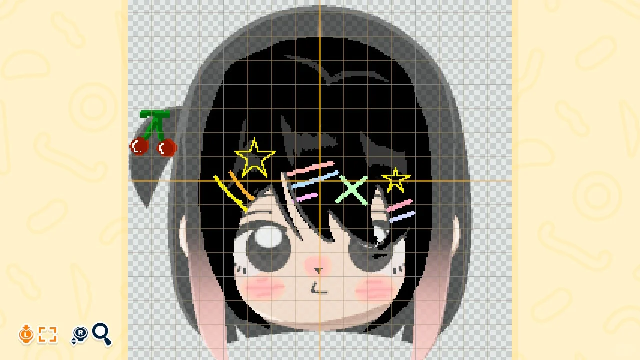 たれ目Miiフェイスペイント 汎用ステップガイド — トモダチライフ DIY 図案（7枚目）