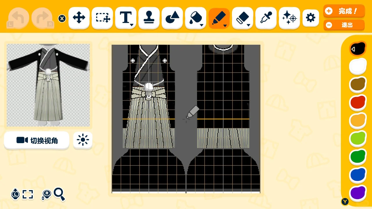 トモコレ用・白無垢のデザインシートを作りました — トモダチライフ DIY 図案（2枚目）