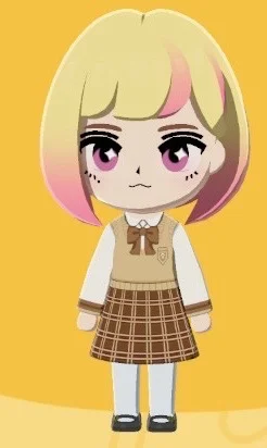 トモコレ デザインシート：コーヒーブラウンのアカデミックスタイルコーデ — トモダチライフ DIY 図案（2枚目）
