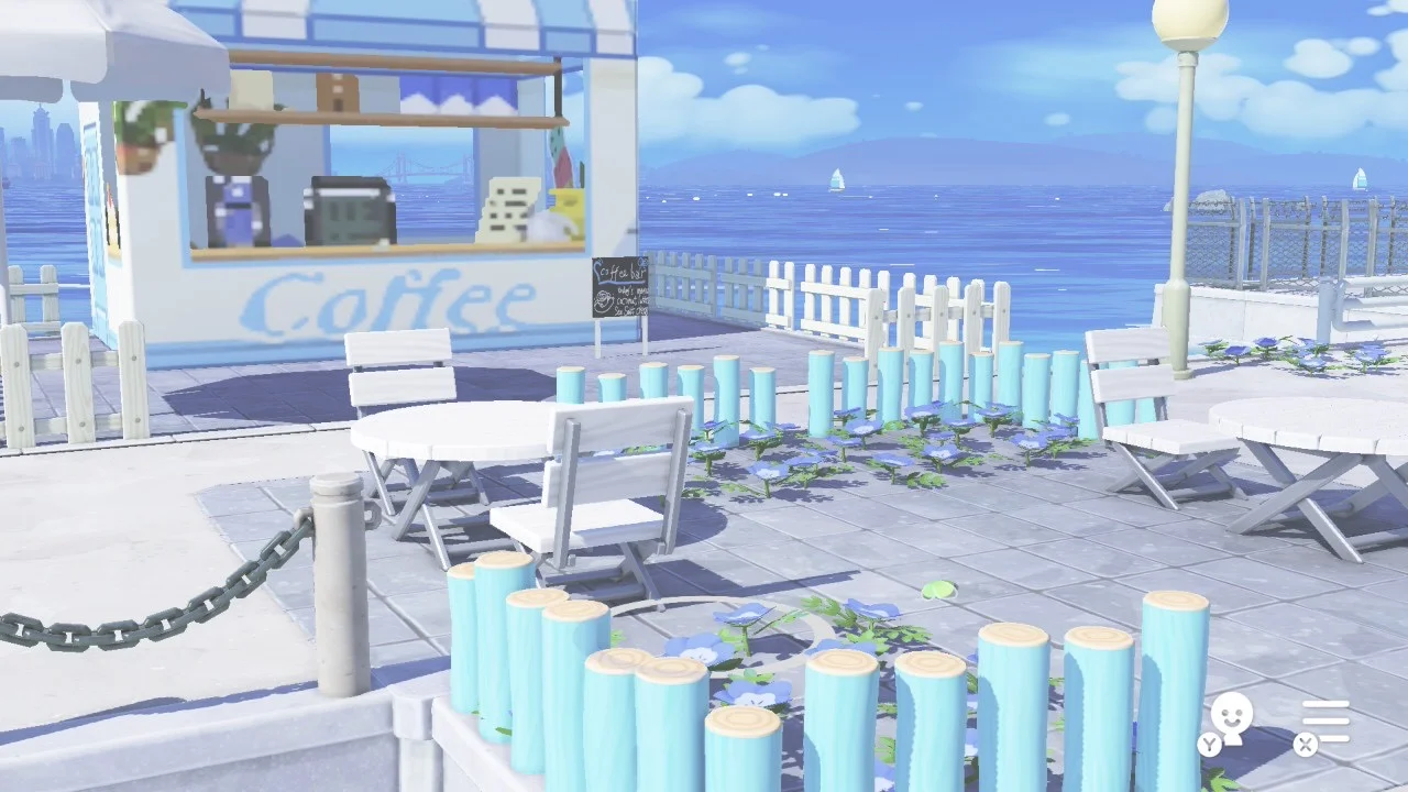 Collection d'aménagements d'île bleu et blanc — Tomodachi Life motif DIY (image 2)