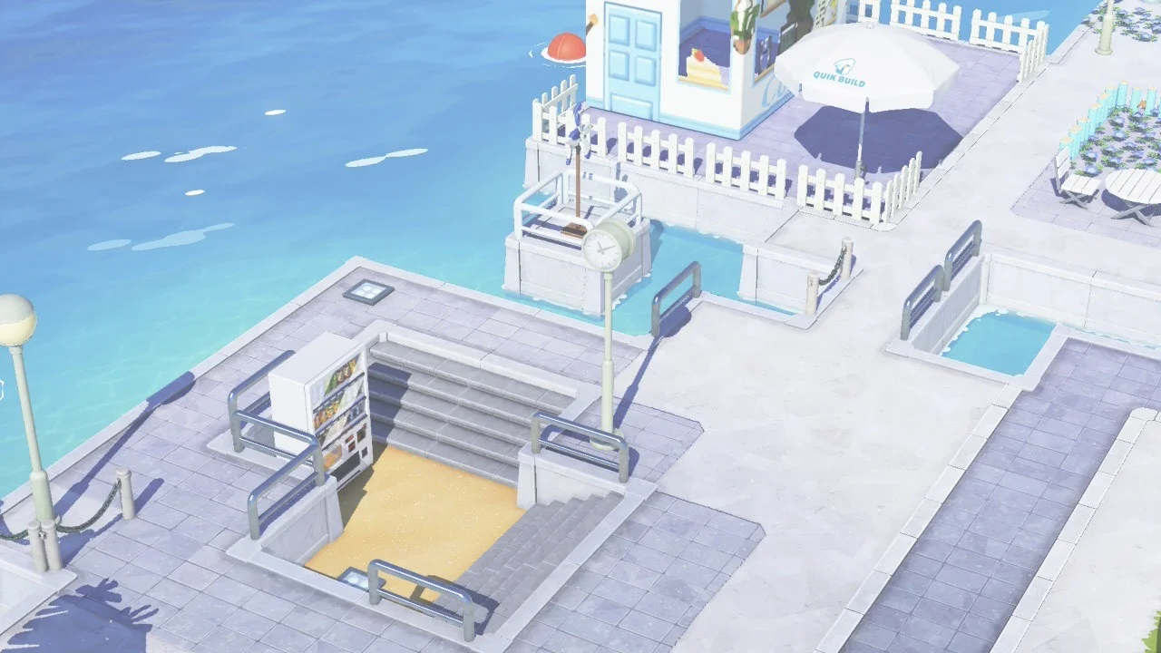 Collection d'aménagements d'île bleu et blanc — Tomodachi Life motif DIY (image 3)