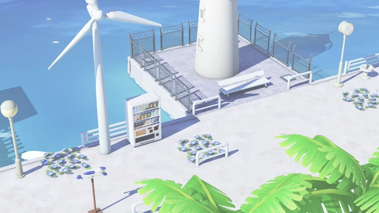 Collection d'aménagements d'île bleu et blanc — Tomodachi Life motif DIY (image 4)