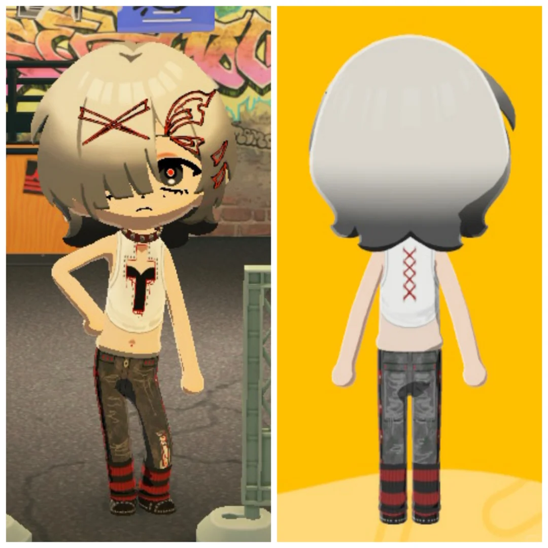 Light Azur Hollow Bandeau Outfit Pattern Sheet Share — Tomodachi Life DIY pattern