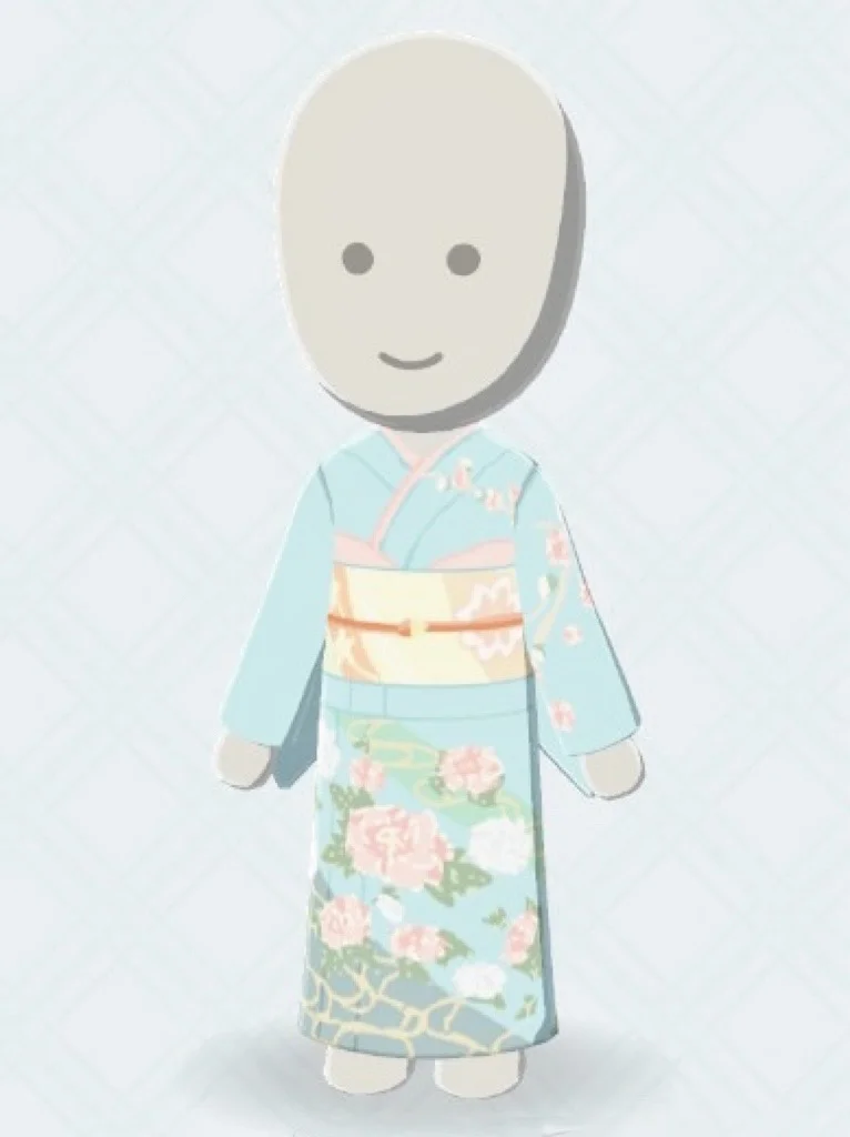 Formal Visit Kimono with Peony Design — Tomodachi Life DIY pattern