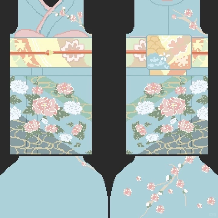 【人森】訪問着·牡丹｜图纸🎐 — 人森 DIY 图纸（第 2 张）