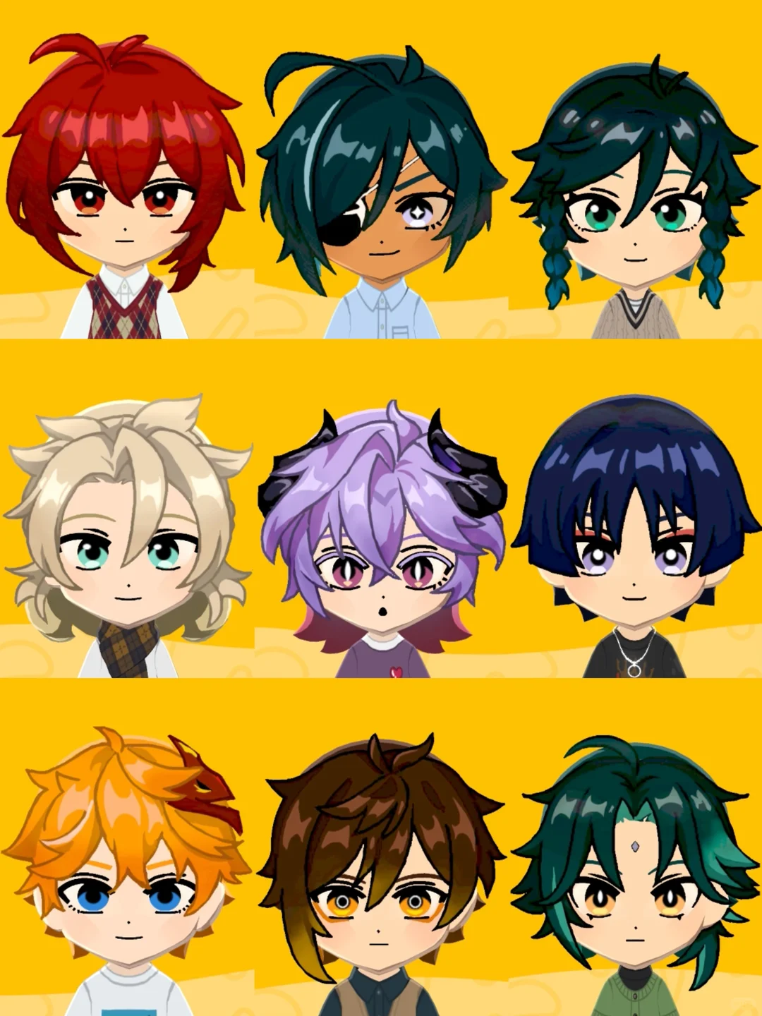 原神Miiコレクション（デザインシート・パラメータ付き） — トモダチライフ DIY 図案