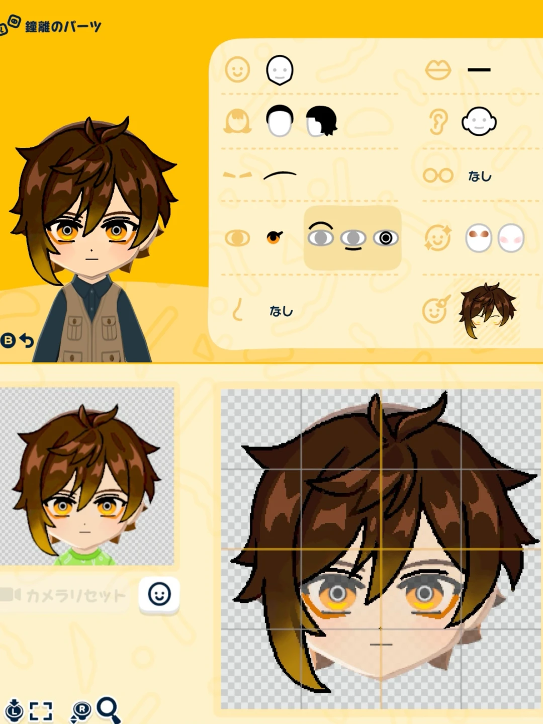 Collection de Mii Genshin Impact avec motifs et paramètres — Tomodachi Life motif DIY (image 10)