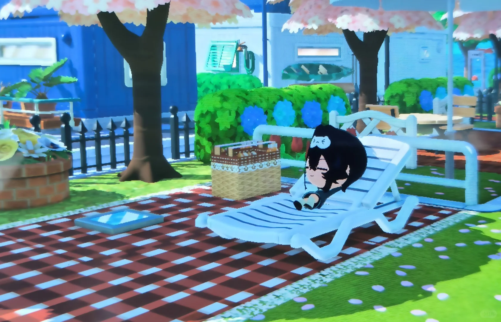 Motif nappe de pique-nique et panier pour Tomodachi Life : Une vie de rêve — Tomodachi Life motif DIY (image 2)