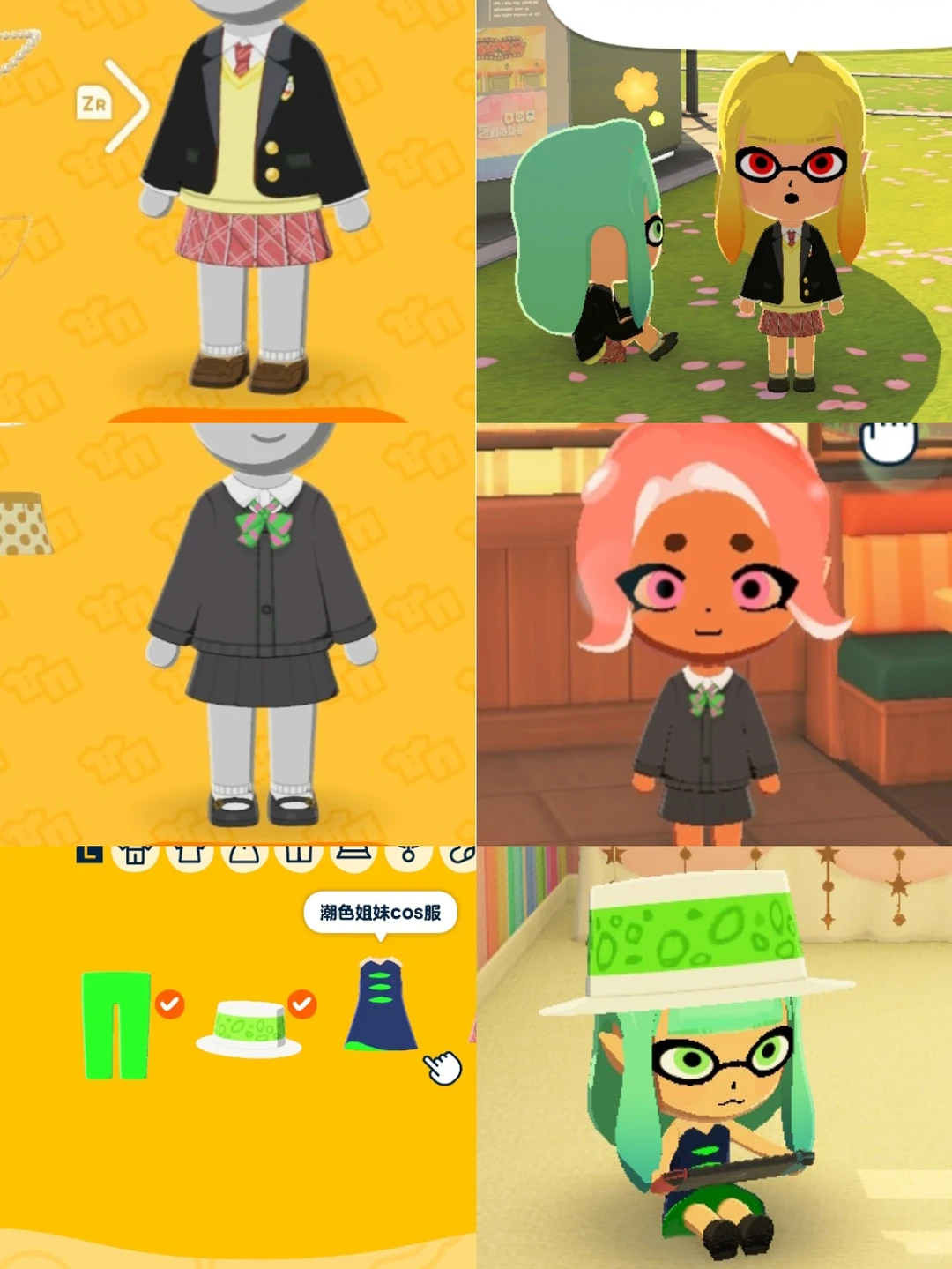 Trois tenues Splatoon créées pour Tomodachi Life — Tomodachi Life motif DIY