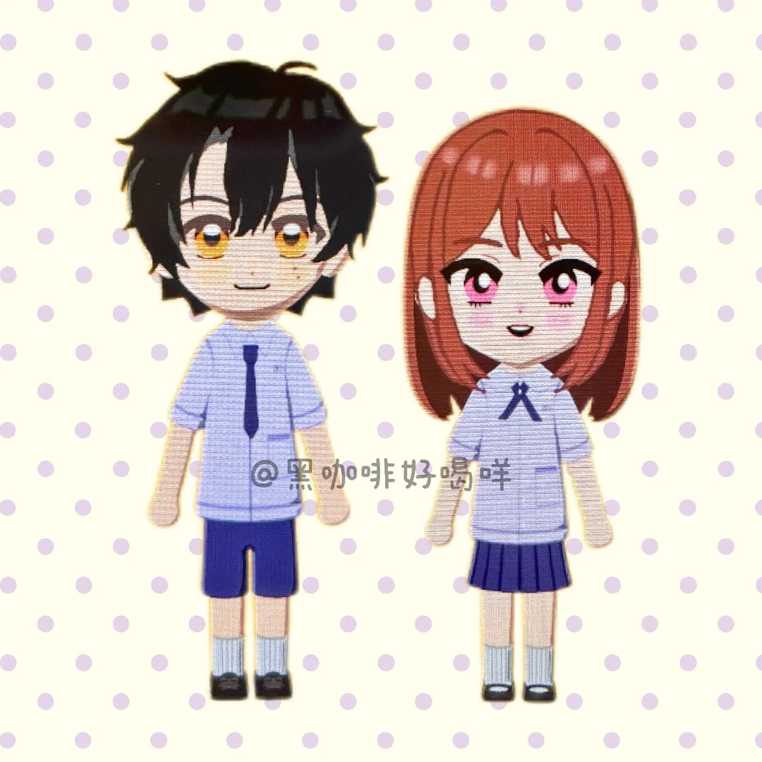 Feuille de motif — Uniforme scolaire thaïlandais pour couples dans Tomodachi Life : Une vie de rêve — Tomodachi Life motif DIY (image 2)