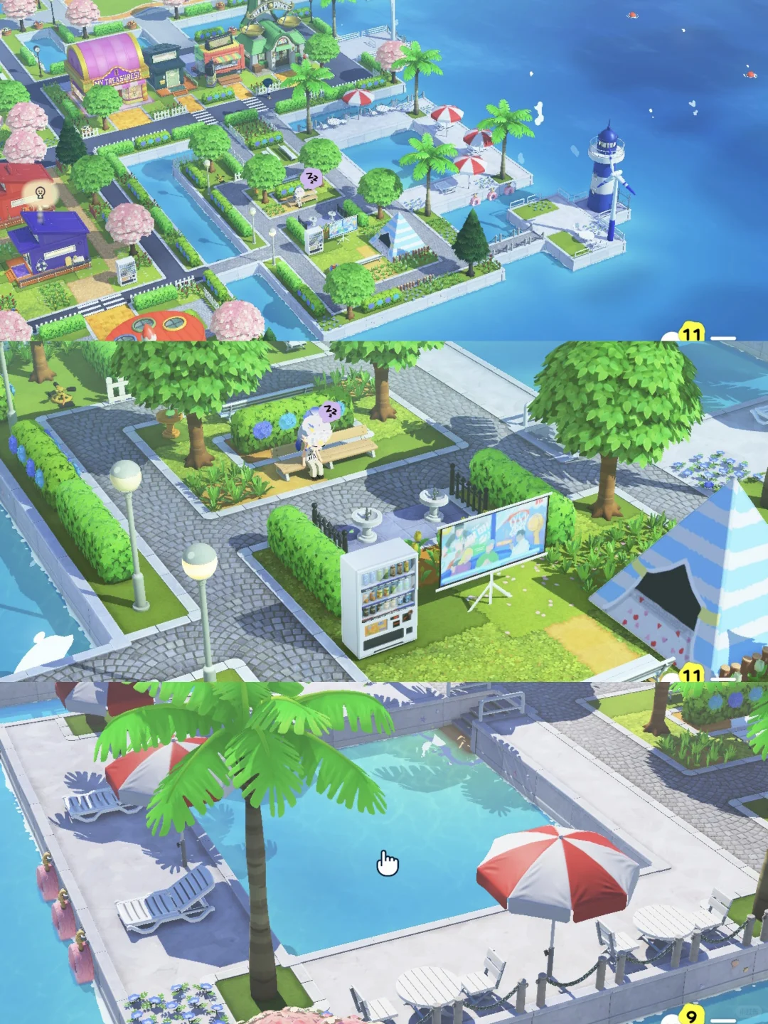 🌴岛建分享篇-商业街与观影公园✨ — 人森 DIY 图纸（第 3 张）