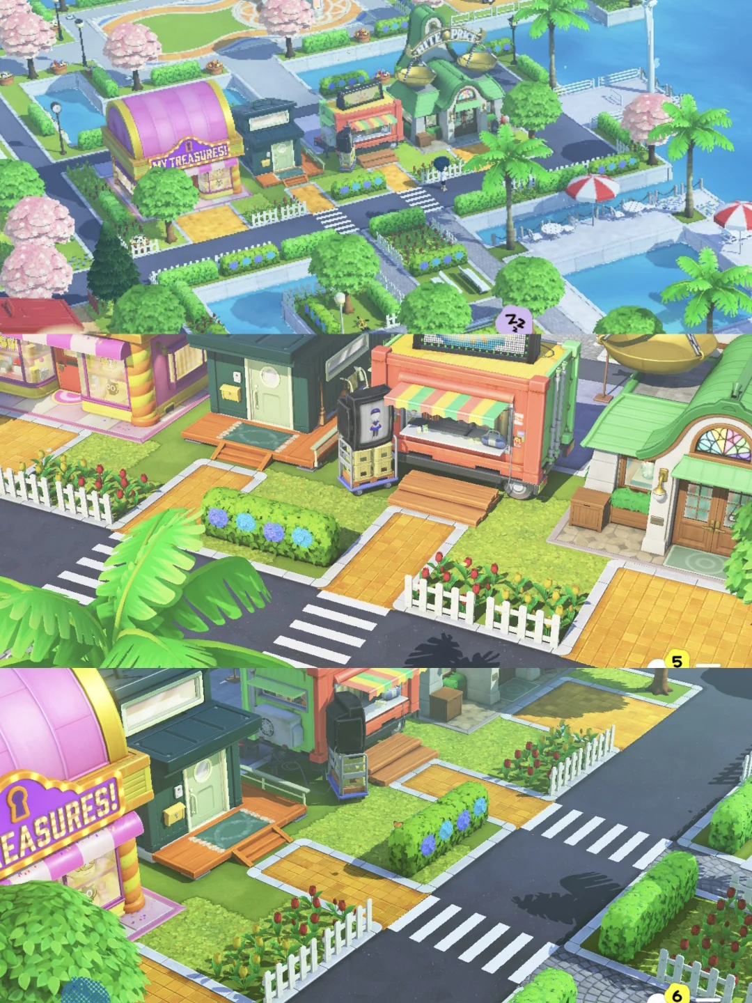 🌴岛建分享篇-商业街与观影公园✨ — 人森 DIY 图纸（第 5 张）