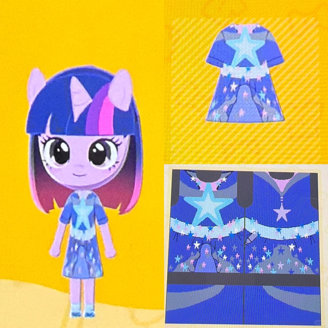 Twilight Sparkle School Outfit with Pattern Sheet — Tomodachi Life DIY pattern