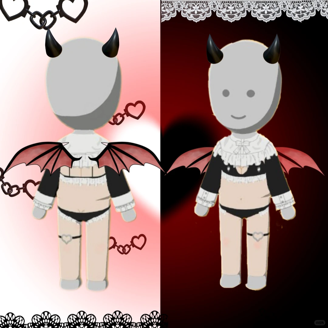 Kitakawa Hime Little Succubus Costume Design — Tomodachi Life DIY pattern