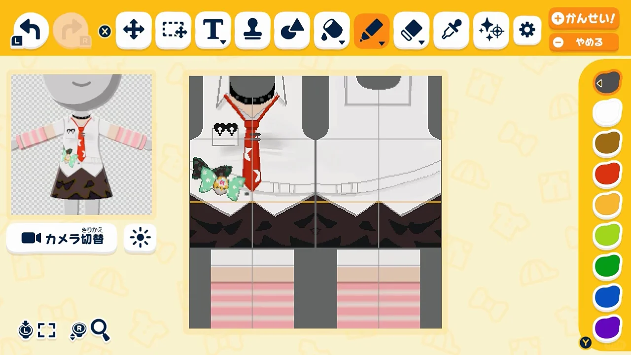 トモコレでオリジナルコーデの三人を完全再現！ — トモダチライフ DIY 図案（7枚目）