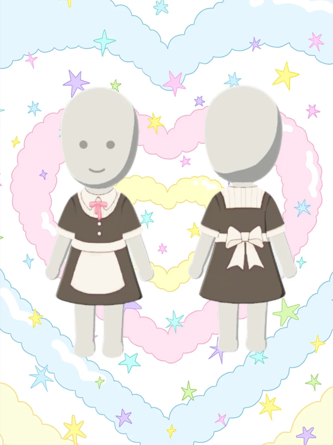 トモコレ（トモダチコレクション わくわく生活）用 メイドカフェ制服デザインシート — トモダチライフ DIY 図案