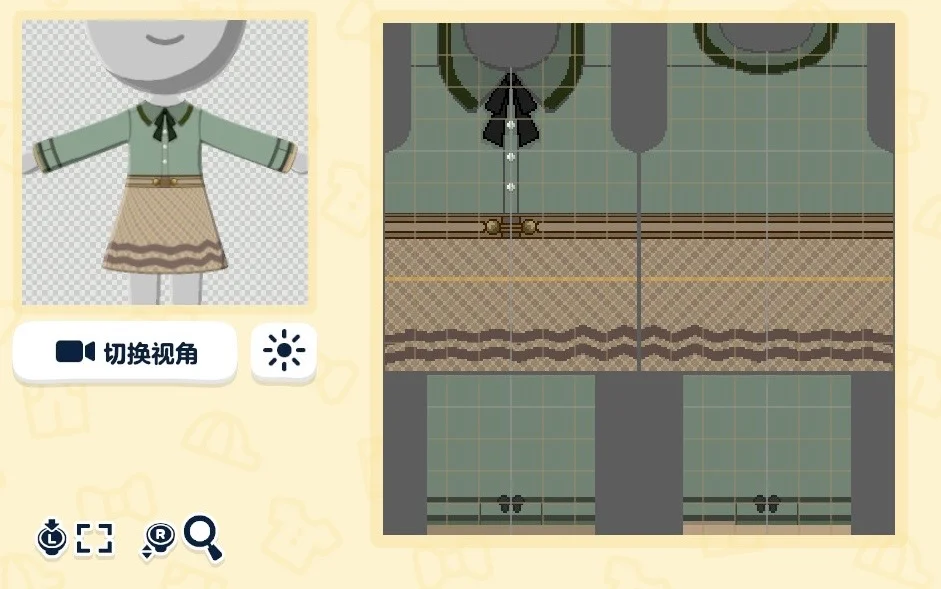 Feuilles de motifs de tenues mfen pour Tomodachi Life : Une vie de rêve — Tomodachi Life motif DIY (image 4)