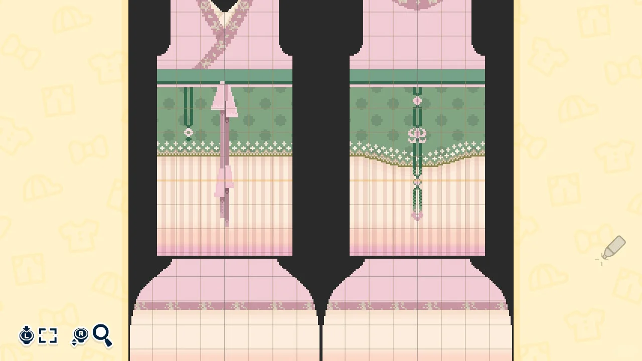 淡い色合いの明朝風漢服デザイン — トモダチライフ DIY 図案（2枚目）