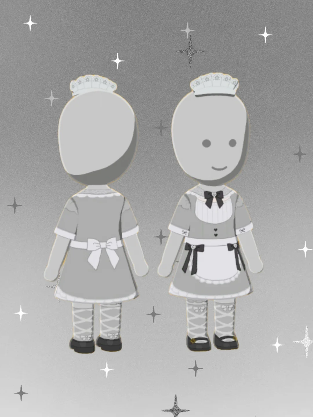 Lace Maid Dress Pattern Sheet in Vintage Moe Style — Tomodachi Life DIY pattern