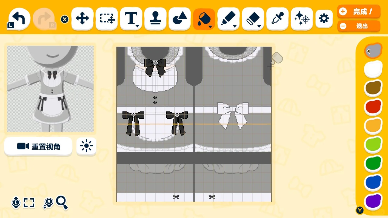 ヴィンテージ萌え系レースメイド服のデザインシート — トモダチライフ DIY 図案（3枚目）