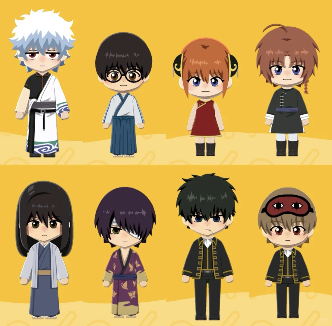 銀魂Miiフェイスと衣装デザインシート — トモダチライフ DIY 図案